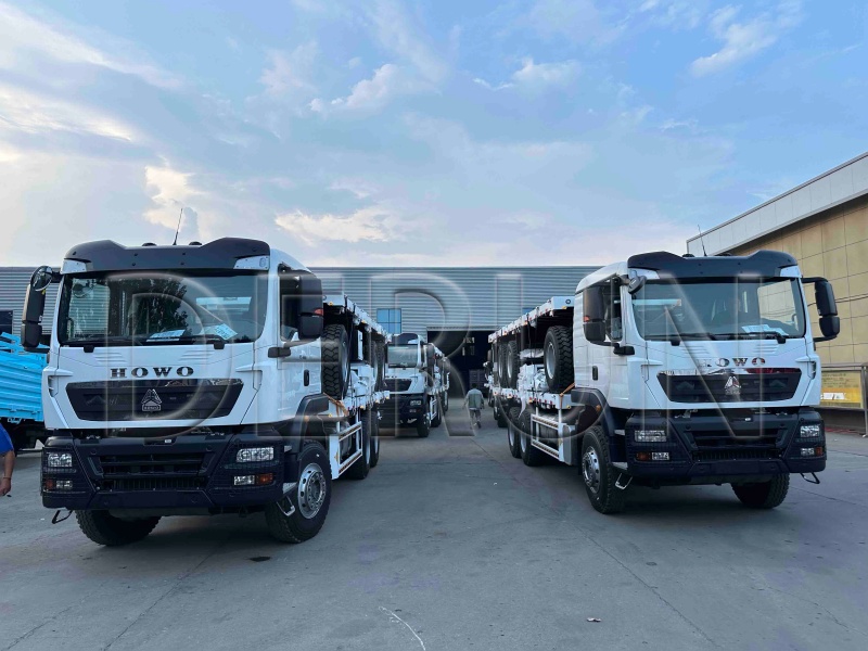 10 единиц HOWO TX FERGER TRUCK с трейлером Cargo Drawbar Успешно отправлено в Эфиопию